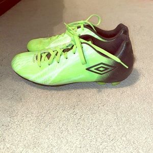Umbro lime green and black cleats